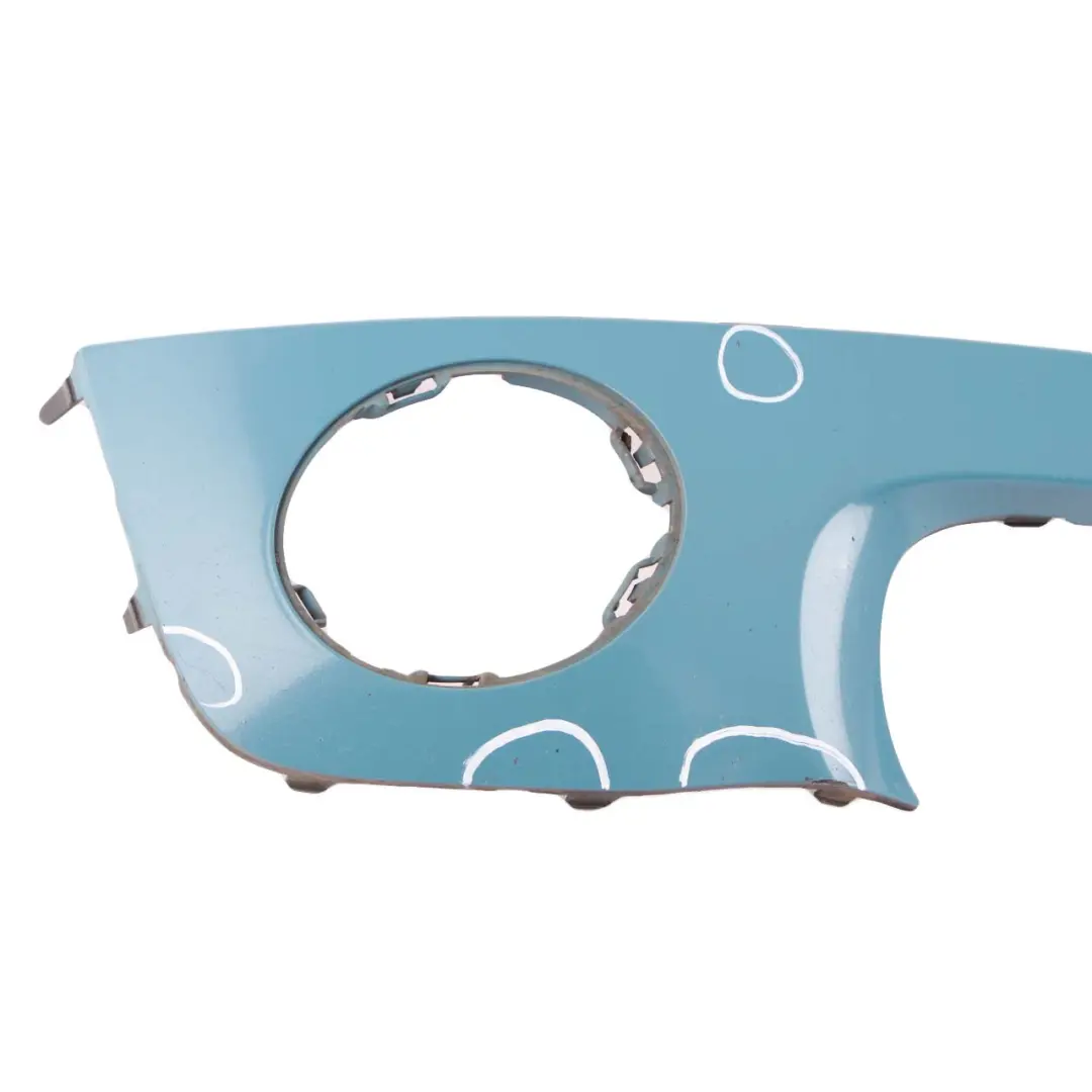 Front Bumper Trim Panel Right O/S Oxygen Blue to MINI Cooper One R55 R56 R57 with Part number 0430272 MINI Cooper One R55 R56 R57 Front Bumper Trim Panel Right O/S Oxygen Blue - SKU 0430272-OXB - Part number 0430272