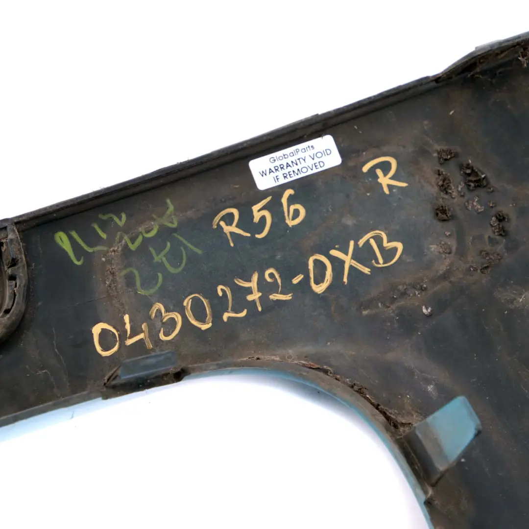 Front Bumper Trim Panel Right O/S Oxygen Blue to MINI Cooper One R55 R56 R57 with Part number 0430272 MINI Cooper One R55 R56 R57 Front Bumper Trim Panel Right O/S Oxygen Blue - SKU 0430272-OXB - Part number 0430272