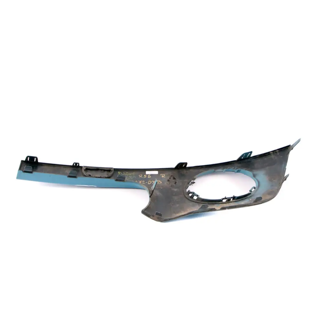 Front Bumper Trim Panel Right O/S Oxygen Blue to MINI Cooper One R55 R56 R57 with Part number 0430272 MINI Cooper One R55 R56 R57 Front Bumper Trim Panel Right O/S Oxygen Blue - SKU 0430272-OXB - Part number 0430272