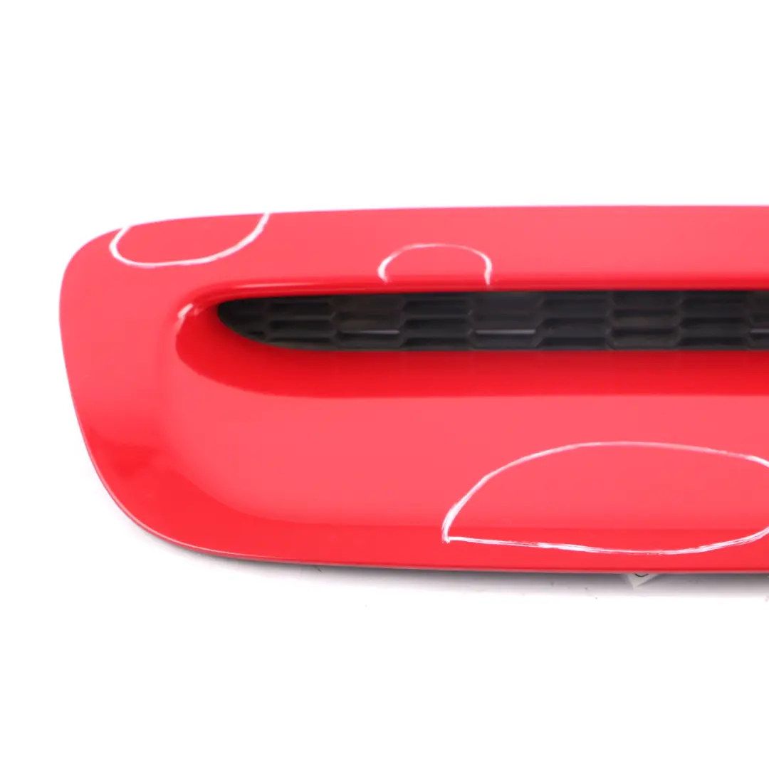 Grille Mini Cooper S R55 R56 R57 Bonnet d'entrée Capuche Scoop Chili Red 851 pour Air à propos du numéro de pièce 0430302 Air Grille Mini Cooper S R55 R56 R57 Bonnet d'entrée Capuche Scoop Chili Red 851 - SKU 0430302-CHRED - Numéro de pièce 0430302