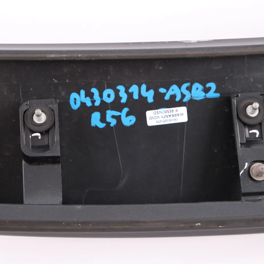 Spoiler Panel Boot Trunk Lid Astro Black Metallic A25 2 to Mini R56 Rear with Part number 0430314 Mini R56 Rear Spoiler Panel Boot Trunk Lid Astro Black Metallic A25 2 - SKU 0430314-ASB2 - Part number 0430314