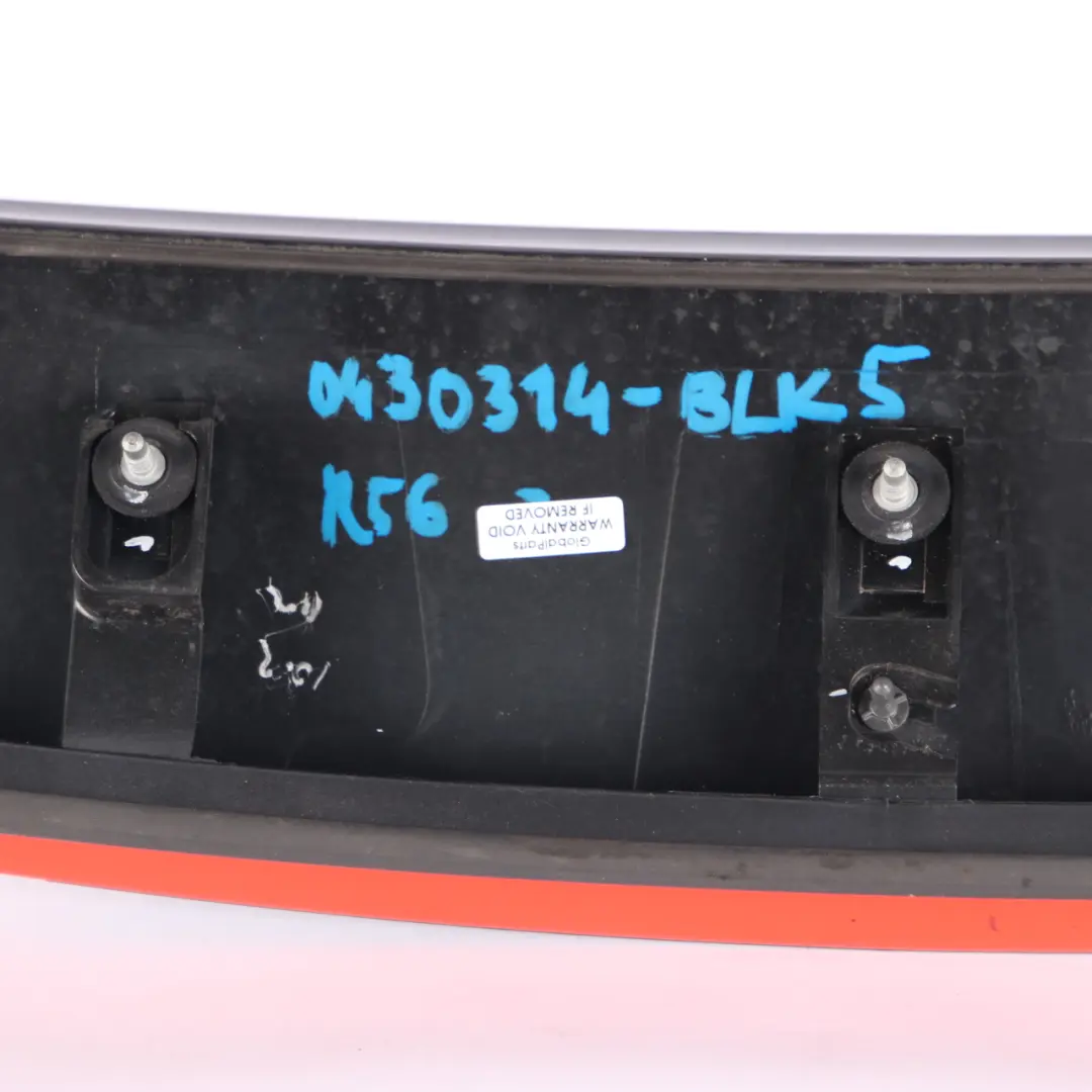 Spoiler Trunk Lid Black 7148913 to Mini Cooper One 5 R56 Rear with Part number 0430314 Mini Cooper One 5 R56 Rear Spoiler Trunk Lid Black 7148913 - SKU 0430314-BLK5 - Part number 0430314