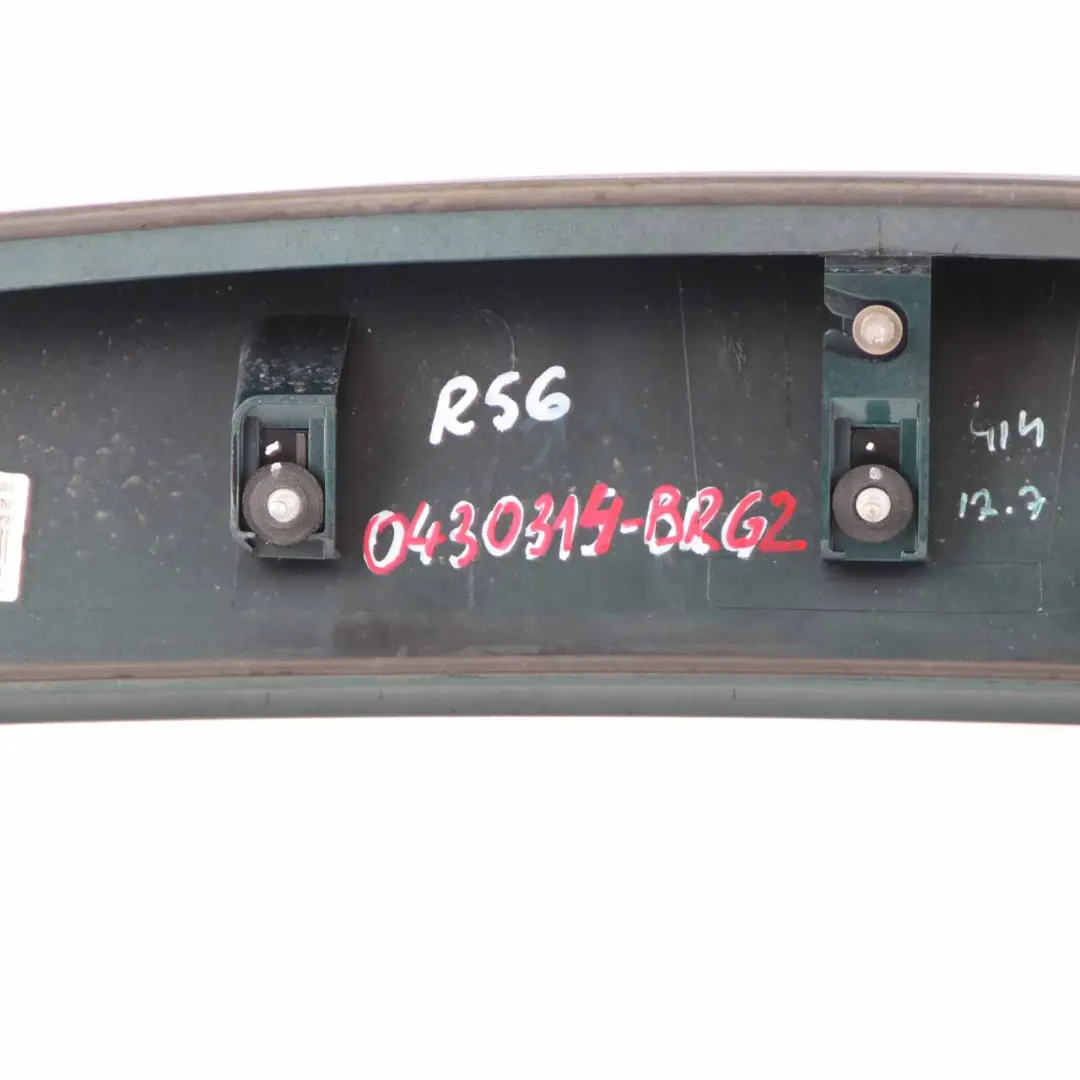 Spoiler Tailgate Cover British Racing Green - A67 7148913 to Mini R56 Rear with Part number 0430314 Mini R56 Rear Spoiler Tailgate Cover British Racing Green - A67 7148913 - SKU 0430314-BRG2 - Part number 0430314