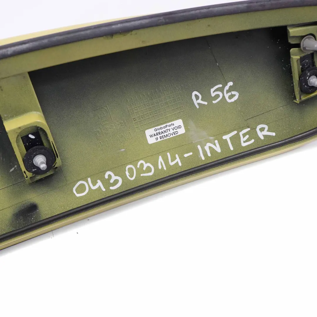 Aleron Trasero Panel Recubrimiento Tapa Intercambio Amarillo A95 para Mini R56 con número de pieza 0430314 Mini R56 Aleron Trasero Panel Recubrimiento Tapa Intercambio Amarillo A95 - SKU 0430314-INTER - Número de pieza 0430314