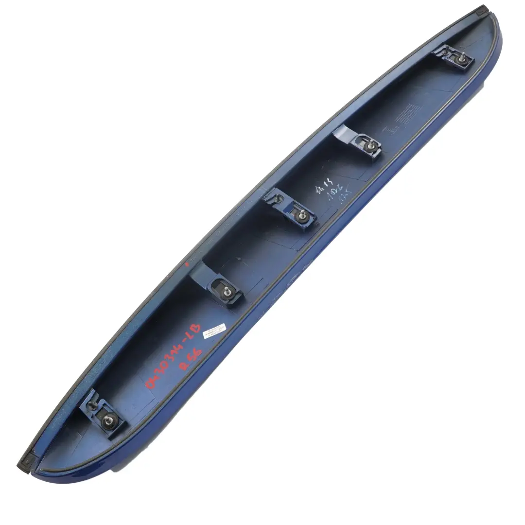 Spoiler Lighting Blue Metalic - A63 to Mini Cooper One R56 Rear with Part number 0430314 Mini Cooper One R56 Rear Spoiler Lighting Blue Metalic - A63 - SKU 0430314-LB - Part number 0430314
