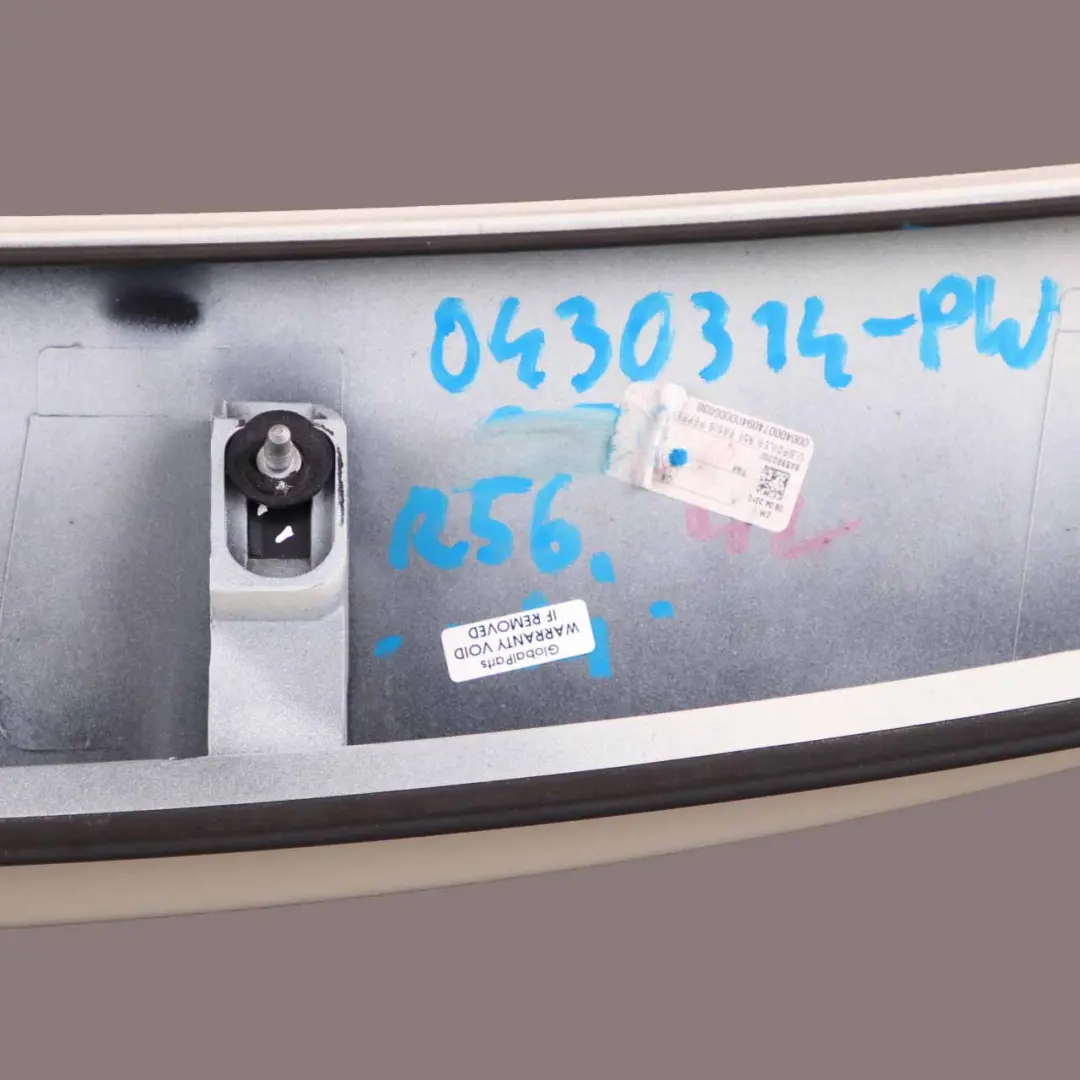 Aleron Trasero Panel Recubrimiento Cubierta Pimienta Blanco 850 7148913 para Mini R56 con número de pieza 0430314 Mini R56 Aleron Trasero Panel Recubrimiento Cubierta Pimienta Blanco 850 7148913 - SKU 0430314-PW3 - Número de pieza 0430314