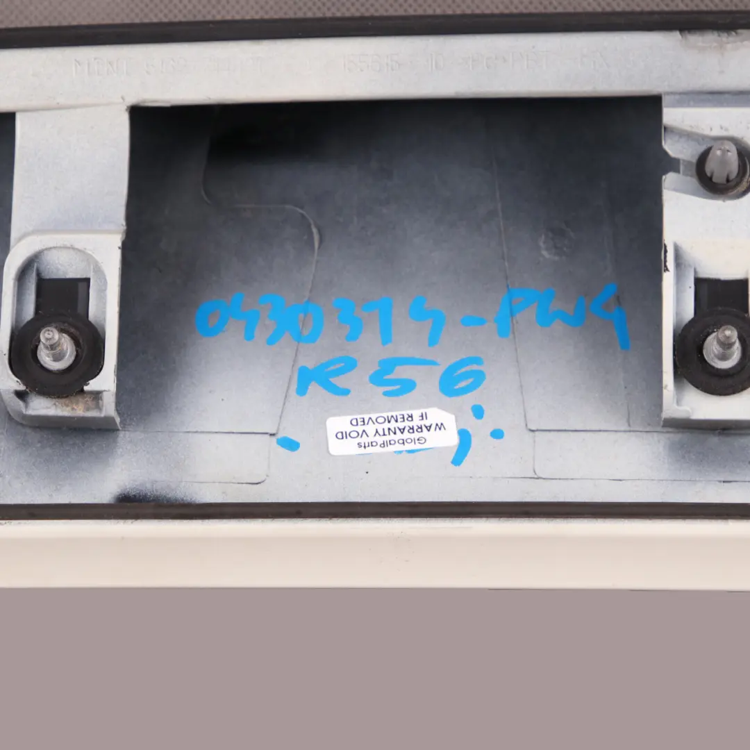 Spoiler Pepper White 850 7148913 to Mini Cooper One R56 Rear with Part number 0430314 Mini Cooper One R56 Rear Spoiler Pepper White 850 7148913 - SKU 0430314-PW4 - Part number 0430314