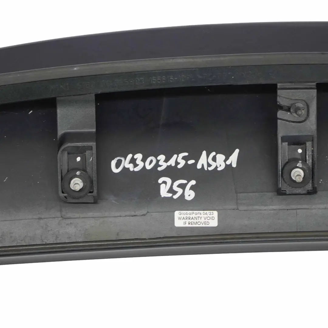 Mini Cooper One 1 R56 Spoiler Peinture Astro Noir Metallique A25 7148850 - SKU 0430315-ASB1 - Numéro de pièce 0430315