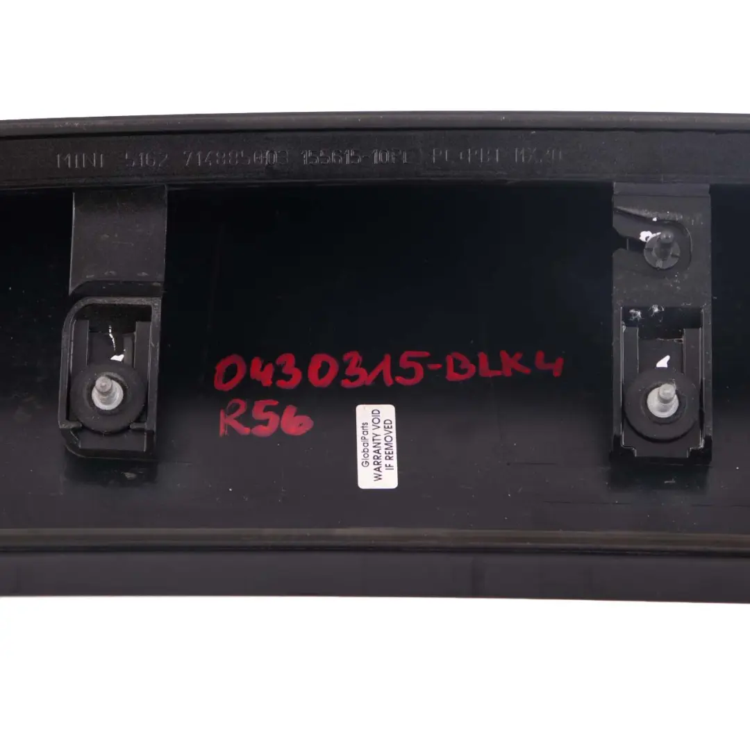 Boot Trunk Lid Tailgate Spoiler Black 7148850 to Mini Cooper R56 Rear with Part number 0430315 Mini Cooper R56 Rear Boot Trunk Lid Tailgate Spoiler Black 7148850 - SKU 0430315-BLK4 - Part number 0430315