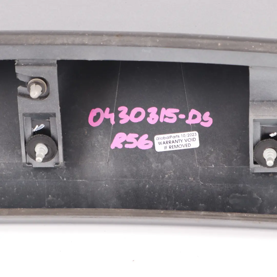 Spoiler Panel Rear Boot Trunk Lid Tailgate Black 7148850 to Mini R56 Rear with Part number 0430315 Mini R56 Rear Spoiler Panel Rear Boot Trunk Lid Tailgate Black 7148850 - SKU 0430315-DS - Part number 0430315