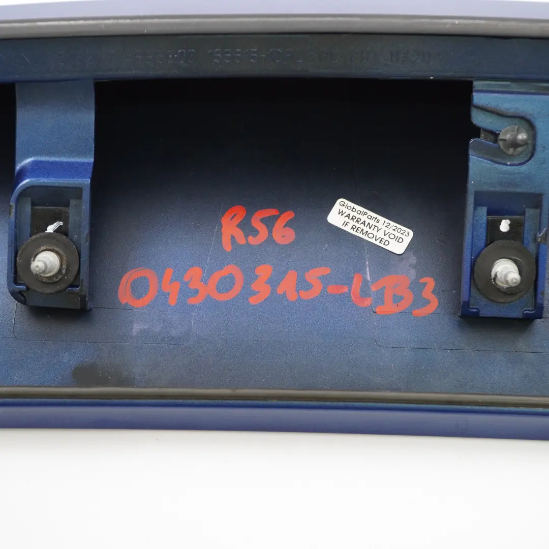 Mini Cooper One R56 Rear Spoiler Trunk Tailgate Panel Lightning Blue A63 7148850 - SKU 0430315-LB3 - Part number 0430315