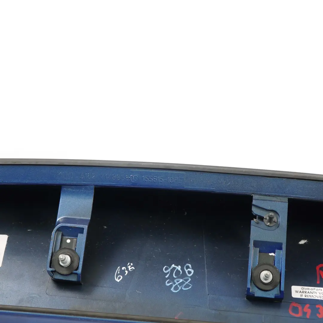 Aleron Trasero Azul Rayo 7148850 para MINI Cooper One R56 con número de pieza 0430315 MINI Cooper One R56 Aleron Trasero Azul Rayo 7148850 - SKU 0430315-LB - Número de pieza 0430315