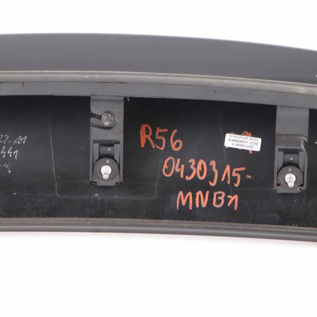 Trunk lid Tailgate Spoiler Midnight Black - A94 7148850 to Mini Cooper One R56 Rear with Part number 0430315 Mini Cooper One R56 Rear Trunk lid Tailgate Spoiler Midnight Black - A94 7148850 - SKU 0430315-MNB1 - Part number 0430315