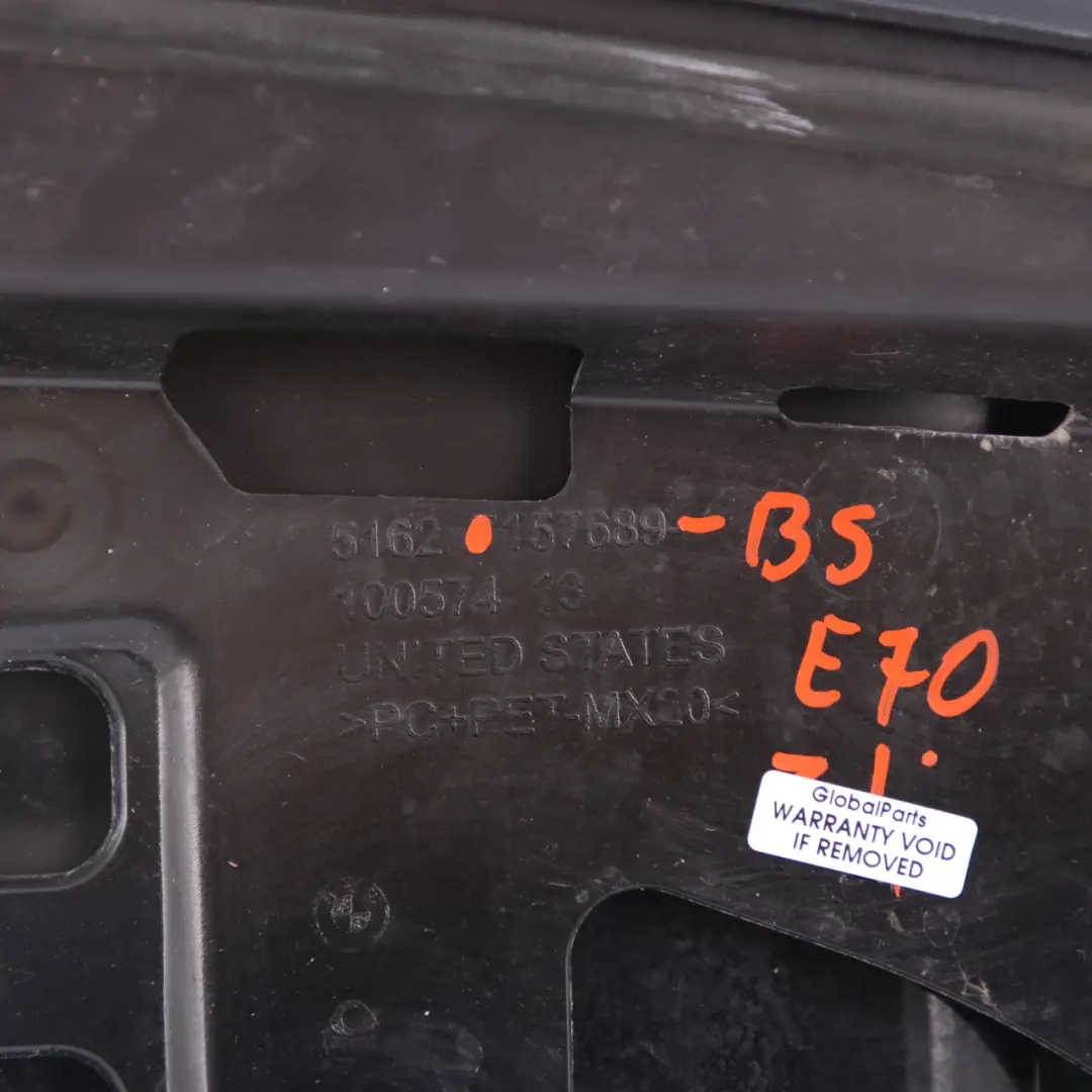 BMW X5 E70 Tylny Spojler Lotka Czarny Szafirowy Metalik - 475 7157689 - SKU 0430325-BS - Numer Części 0430325