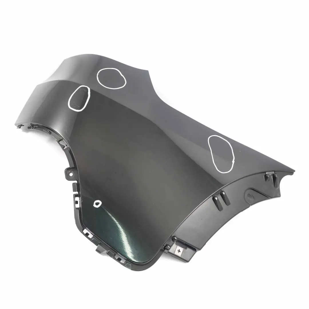 BMW X5 E70 Parachoques Esquina Trasera Derecha Recubrimiento Tapa Lado Negro - SKU 0430328-BS5 - Número de pieza 0430328