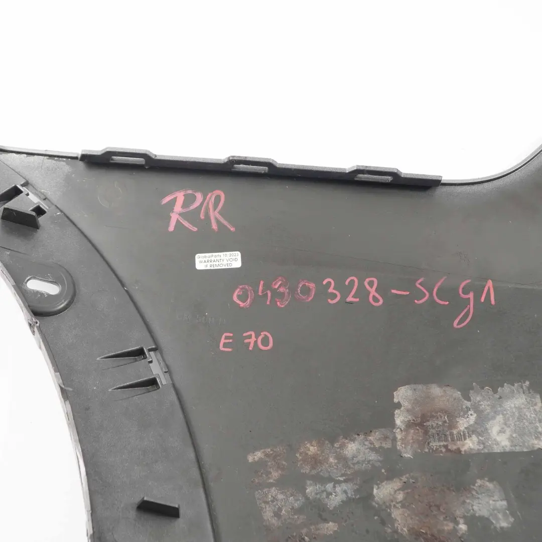 BMW X5 E70 Parachoques Esquina Trasera Derecha Lateral Spacegrau Gris - A52 - SKU 0430328-SCG1 - Número de pieza 0430328