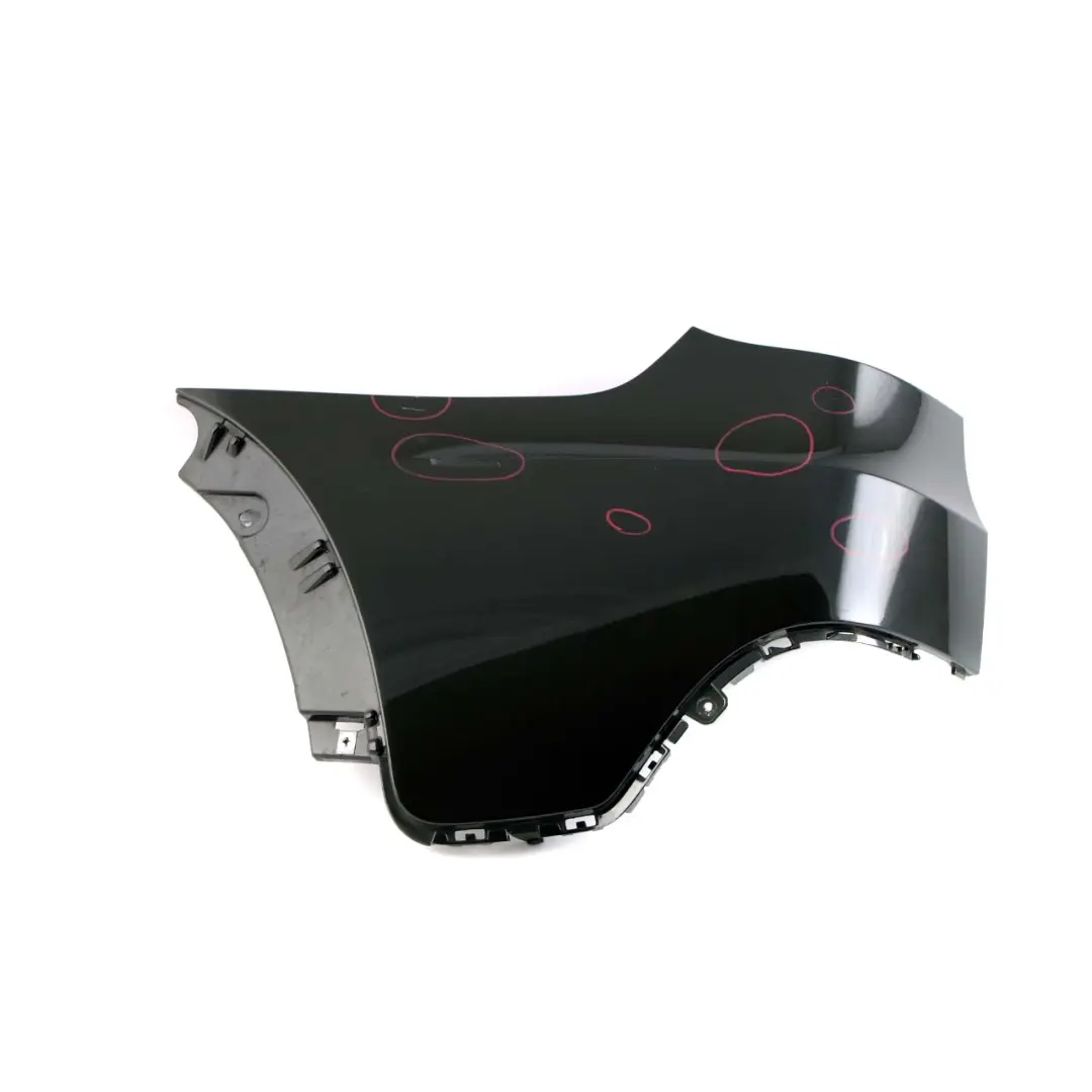 BMW X5 E70 1 Parachoques Trasero Izquierdo Esquina Tapa Lado Negro Zafiro - 475 - SKU 0430329-BS1 - Número de pieza 0430329