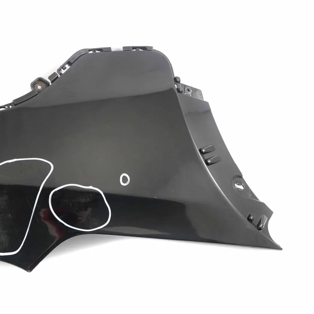 BMW X5 E70 Bumper Corner Rear Left N/S Trim Cover Side Black Sapphire - 475 - SKU 0430329-BS6 - Part number 0430329