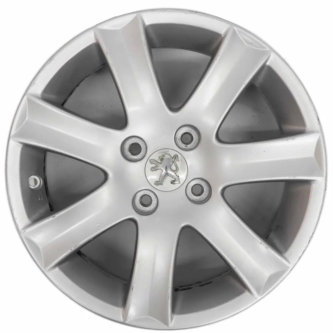Llanta de aleación plateada Peugeot 207 16" 6J ET:27  - SKU 04322X-1 - Número de pieza 04322X