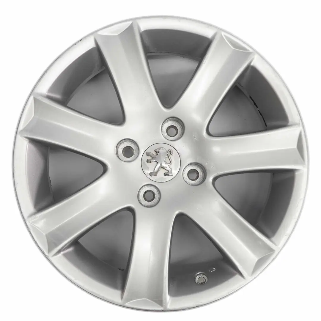 Alloy Rim 16" 6J ET:27 to Peugeot 207 Silver Wheel with Part number 04322X Peugeot 207 Silver Wheel Alloy Rim 16" 6J ET:27 - SKU 04322X-3 - Part number 04322X