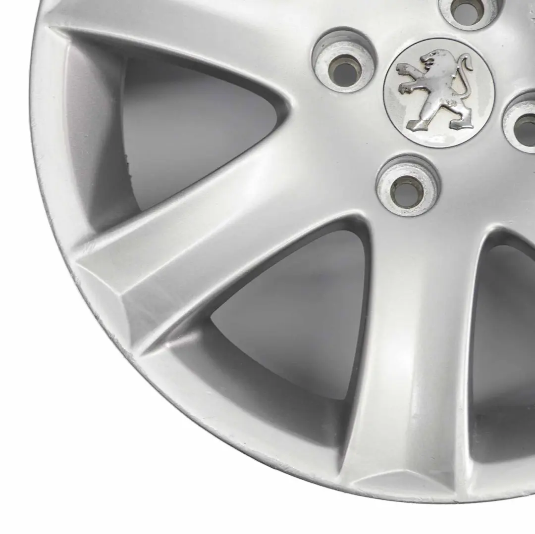 Alloy Rim 16" 6J ET:27 to Peugeot 207 Silver Wheel with Part number 04322X Peugeot 207 Silver Wheel Alloy Rim 16" 6J ET:27 - SKU 04322X-3 - Part number 04322X