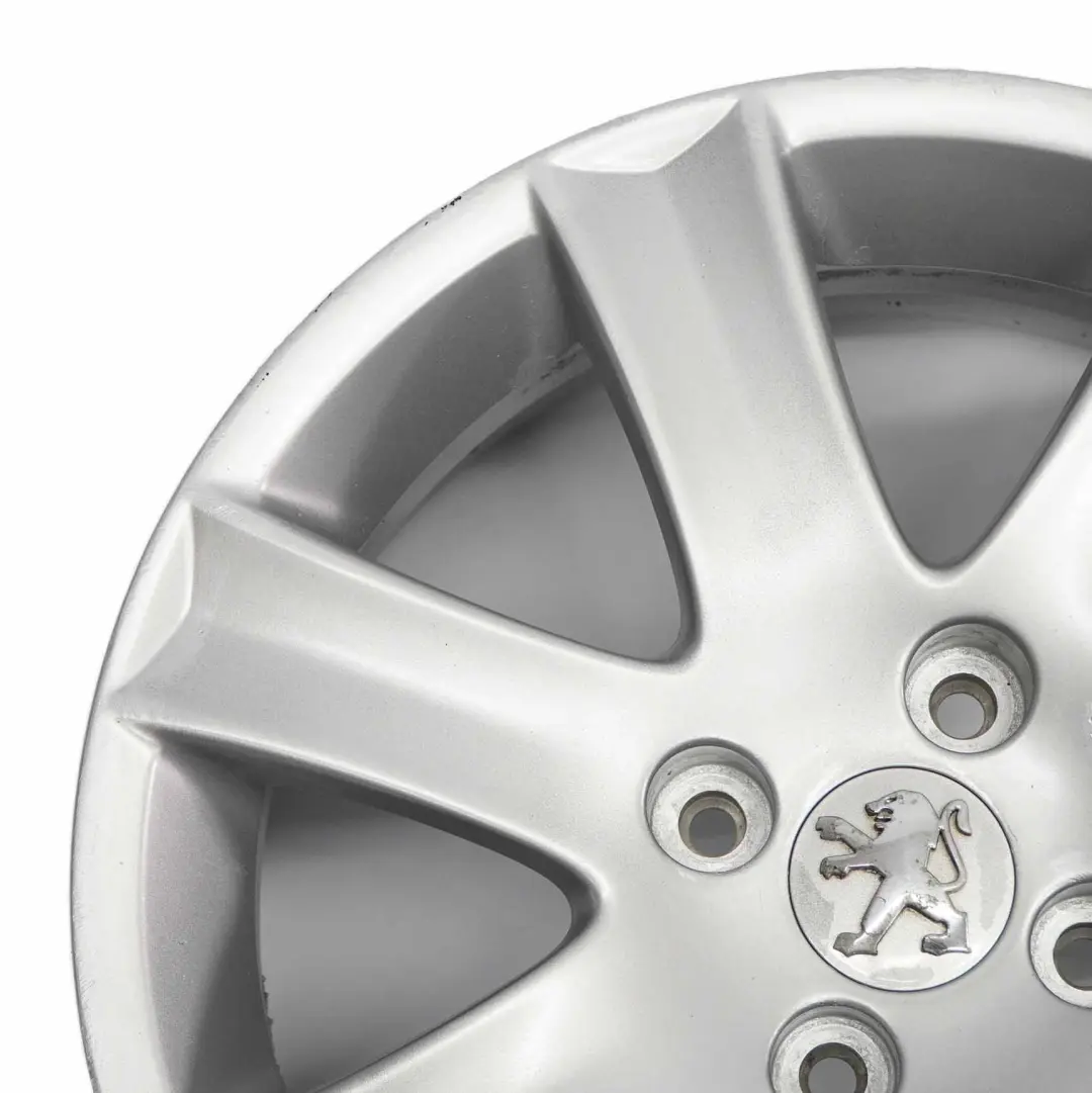 Alloy Rim 16" 6J ET:27 to Peugeot 207 Silver Wheel with Part number 04322X Peugeot 207 Silver Wheel Alloy Rim 16" 6J ET:27 - SKU 04322X-3 - Part number 04322X