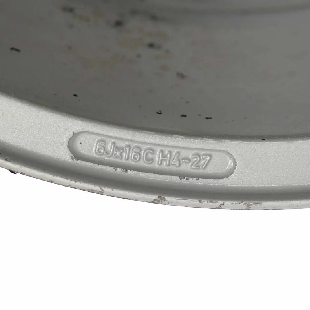 Alloy Rim 16" 6J ET:27 to Peugeot 207 Silver Wheel with Part number 04322X Peugeot 207 Silver Wheel Alloy Rim 16" 6J ET:27 - SKU 04322X-3 - Part number 04322X