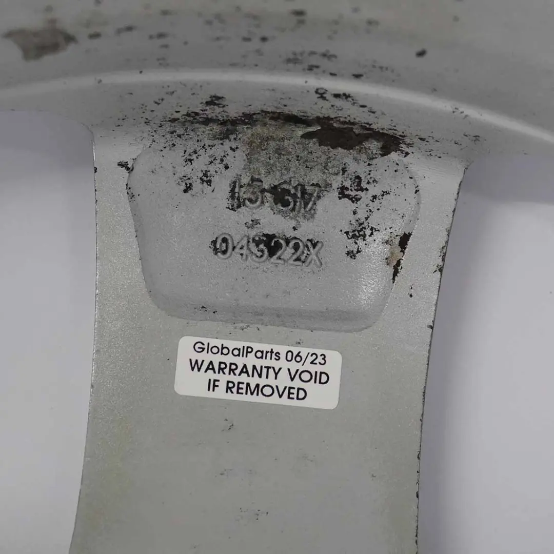 Peugeot 207 Silver Wheel Alloy Rim 16" 6J ET:27 - SKU 04322X-3 - Part number 04322X