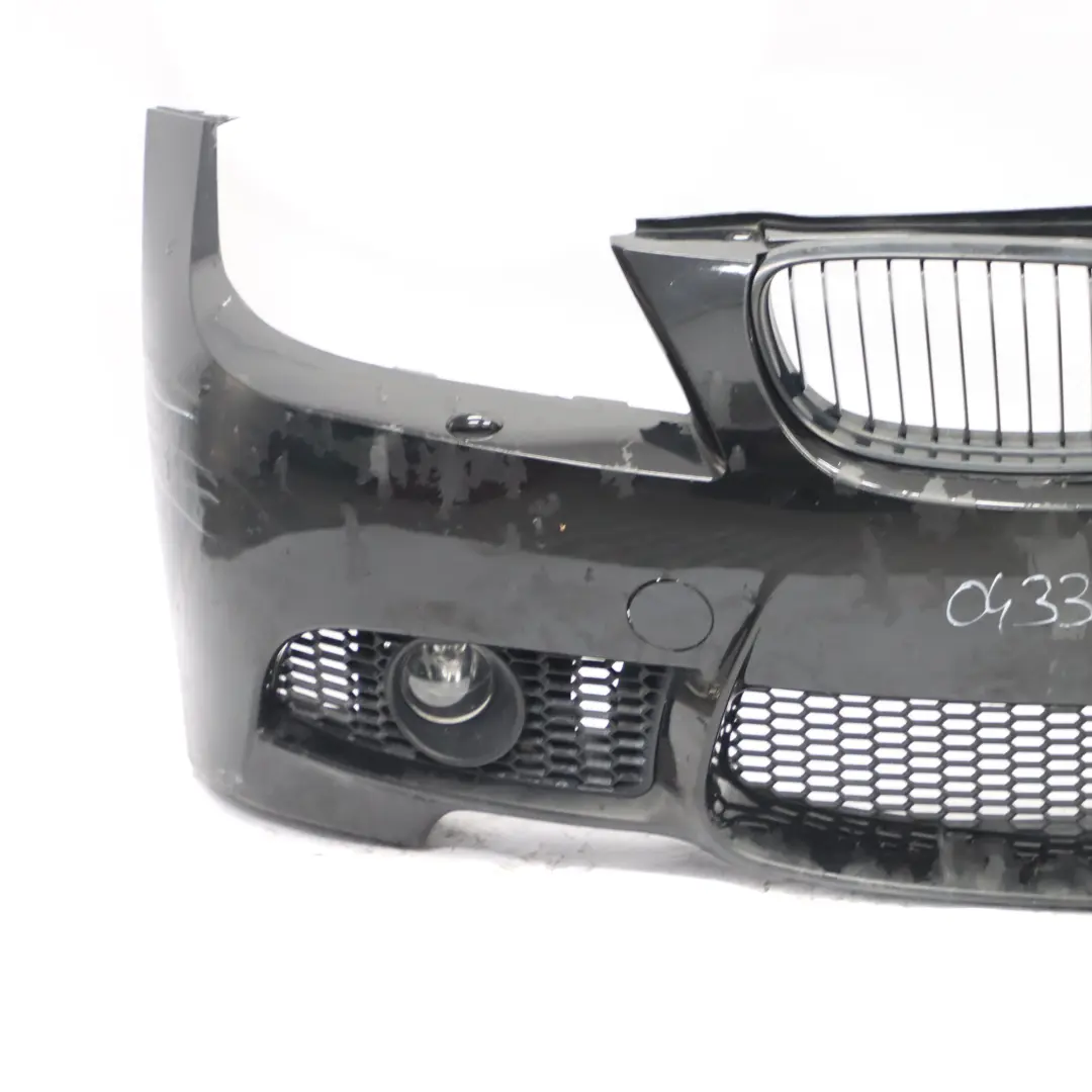 BMW E90 E92 Complete Front Bumper Trim Panel M3 Look Black Sapphire - 475 - SKU 0433099-BS - Part number 0433099