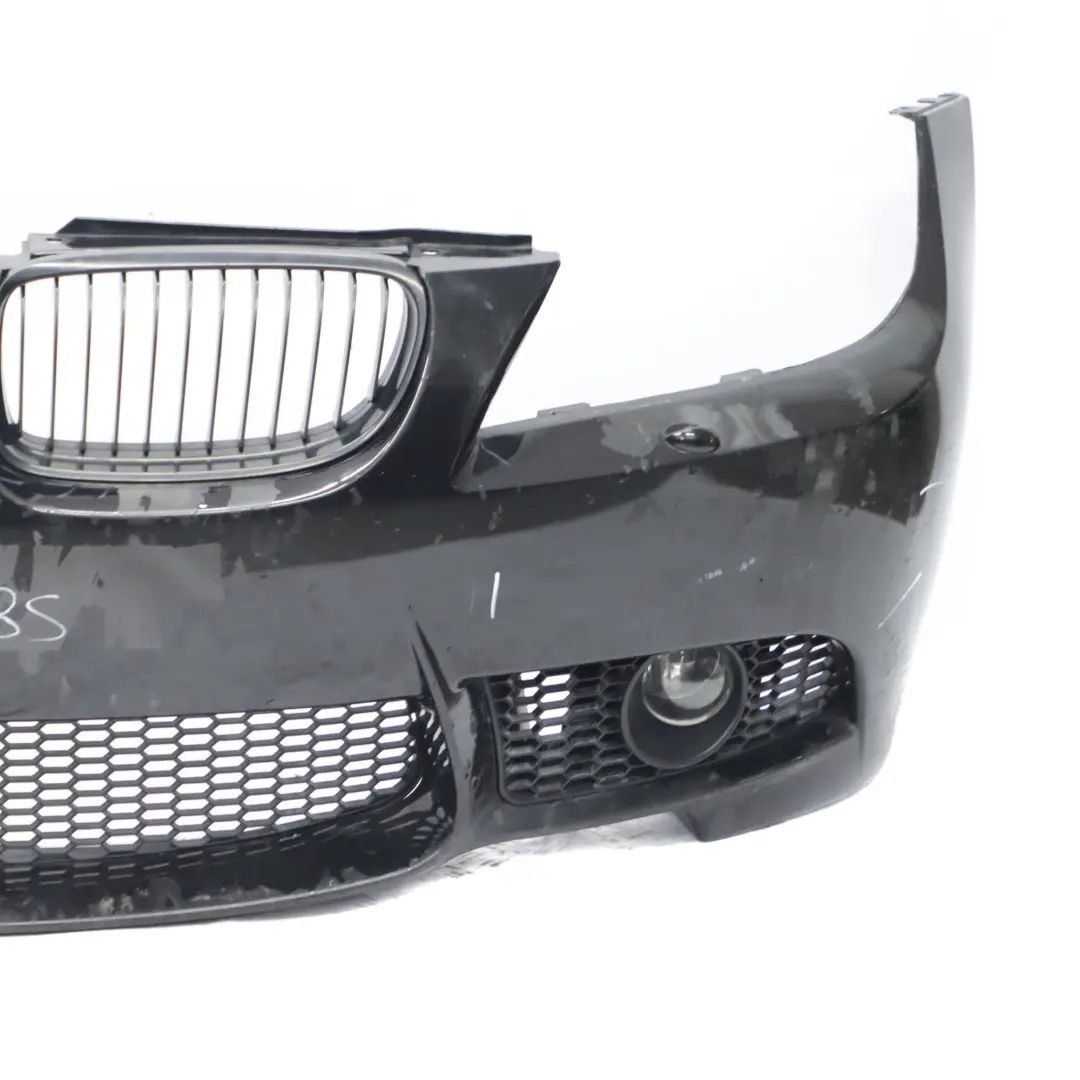 BMW E90 E92 Complete Front Bumper Trim Panel M3 Look Black Sapphire - 475 - SKU 0433099-BS - Part number 0433099
