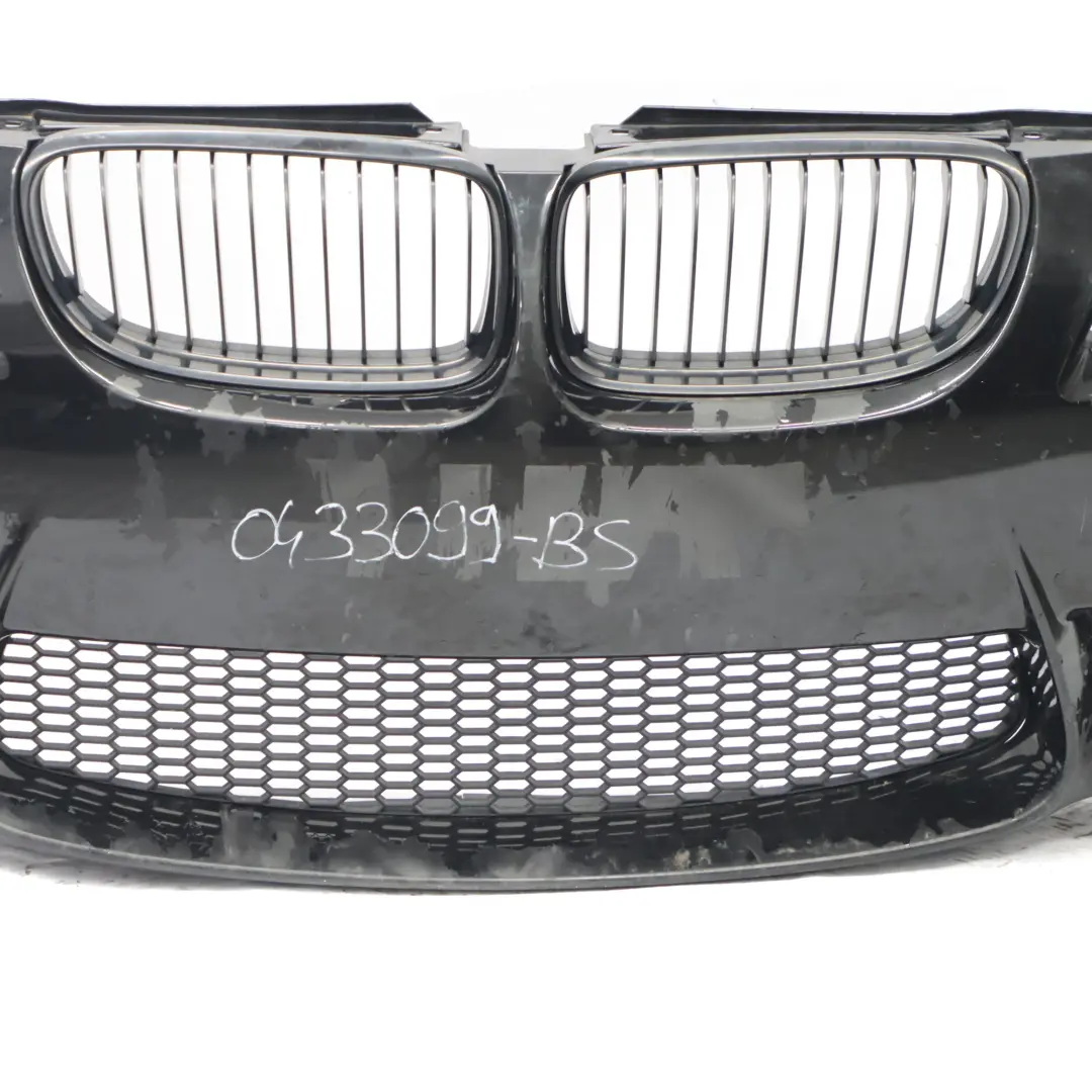 BMW E90 E92 Complete Front Bumper Trim Panel M3 Look Black Sapphire - 475 - SKU 0433099-BS - Part number 0433099