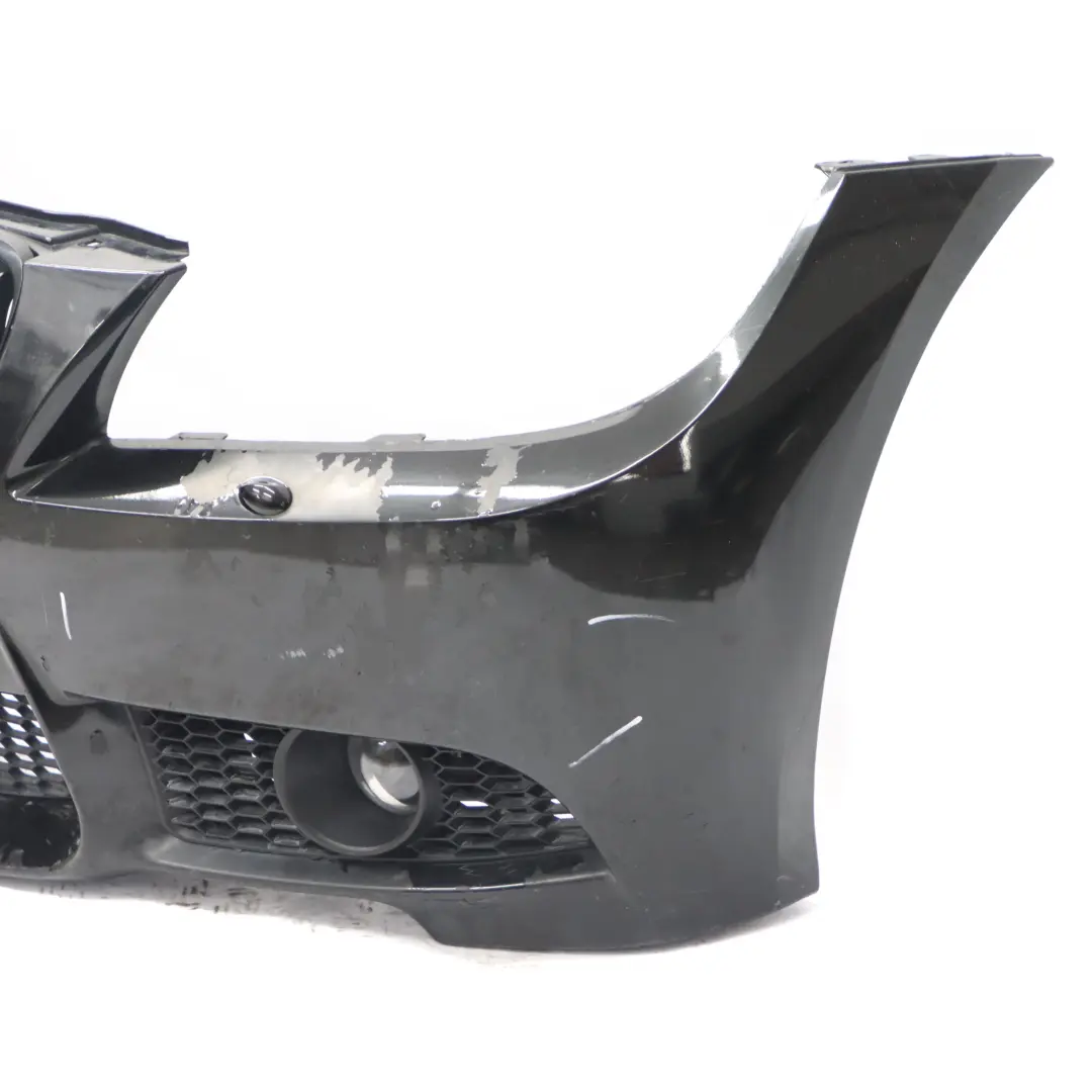 BMW E90 E92 Complete Front Bumper Trim Panel M3 Look Black Sapphire - 475 - SKU 0433099-BS - Part number 0433099