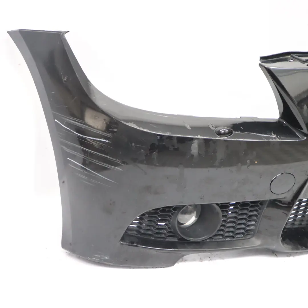 BMW E90 E92 Complete Front Bumper Trim Panel M3 Look Black Sapphire - 475 - SKU 0433099-BS - Part number 0433099