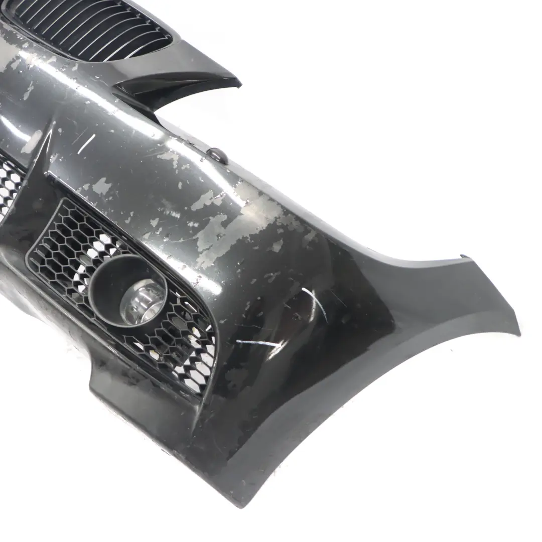 BMW E90 E92 Complete Front Bumper Trim Panel M3 Look Black Sapphire - 475 - SKU 0433099-BS - Part number 0433099
