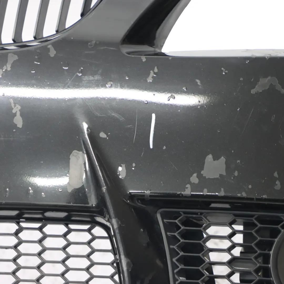 BMW E90 E92 Complete Front Bumper Trim Panel M3 Look Black Sapphire - 475 - SKU 0433099-BS - Part number 0433099