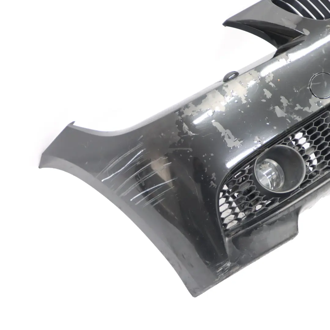 BMW E90 E92 Complete Front Bumper Trim Panel M3 Look Black Sapphire - 475 - SKU 0433099-BS - Part number 0433099