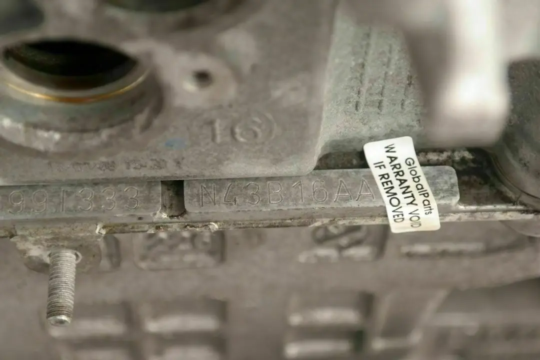 BMW E81 E87 LCI E90 116i 316i N43 122PS Nackter Motor N43B16AA 16000km GARANTIE - SKU 0439140-4 - Teilenummer 0439140