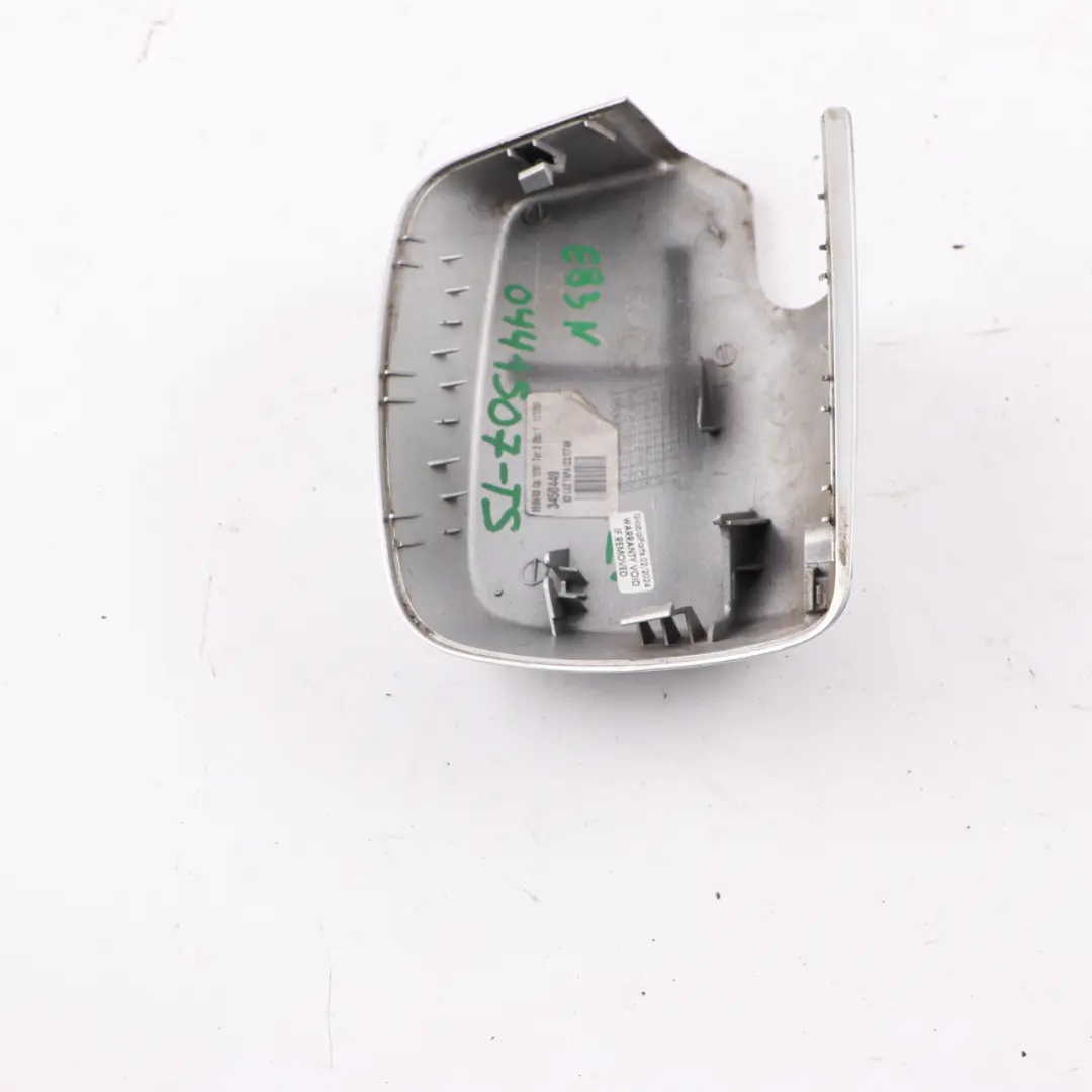 Wing Mirror Cover Cap Casing Left N/S Titan Silver Metallic - 354 to BMW X3 E83 LCI with Part number 0441507 BMW X3 E83 LCI Wing Mirror Cover Cap Casing Left N/S Titan Silver Metallic - 354 - SKU 0441507-TS - Part number 0441507