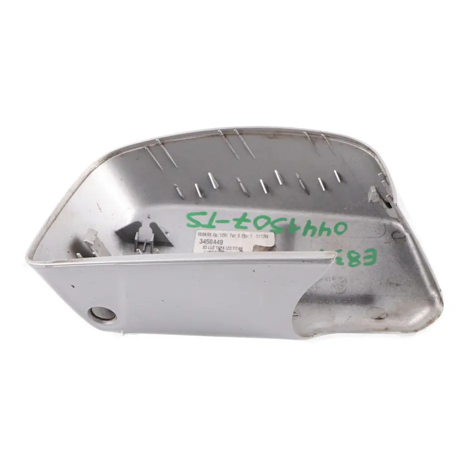 Wing Mirror Cover Cap Casing Left N/S Titan Silver Metallic - 354 to BMW X3 E83 LCI with Part number 0441507 BMW X3 E83 LCI Wing Mirror Cover Cap Casing Left N/S Titan Silver Metallic - 354 - SKU 0441507-TS - Part number 0441507