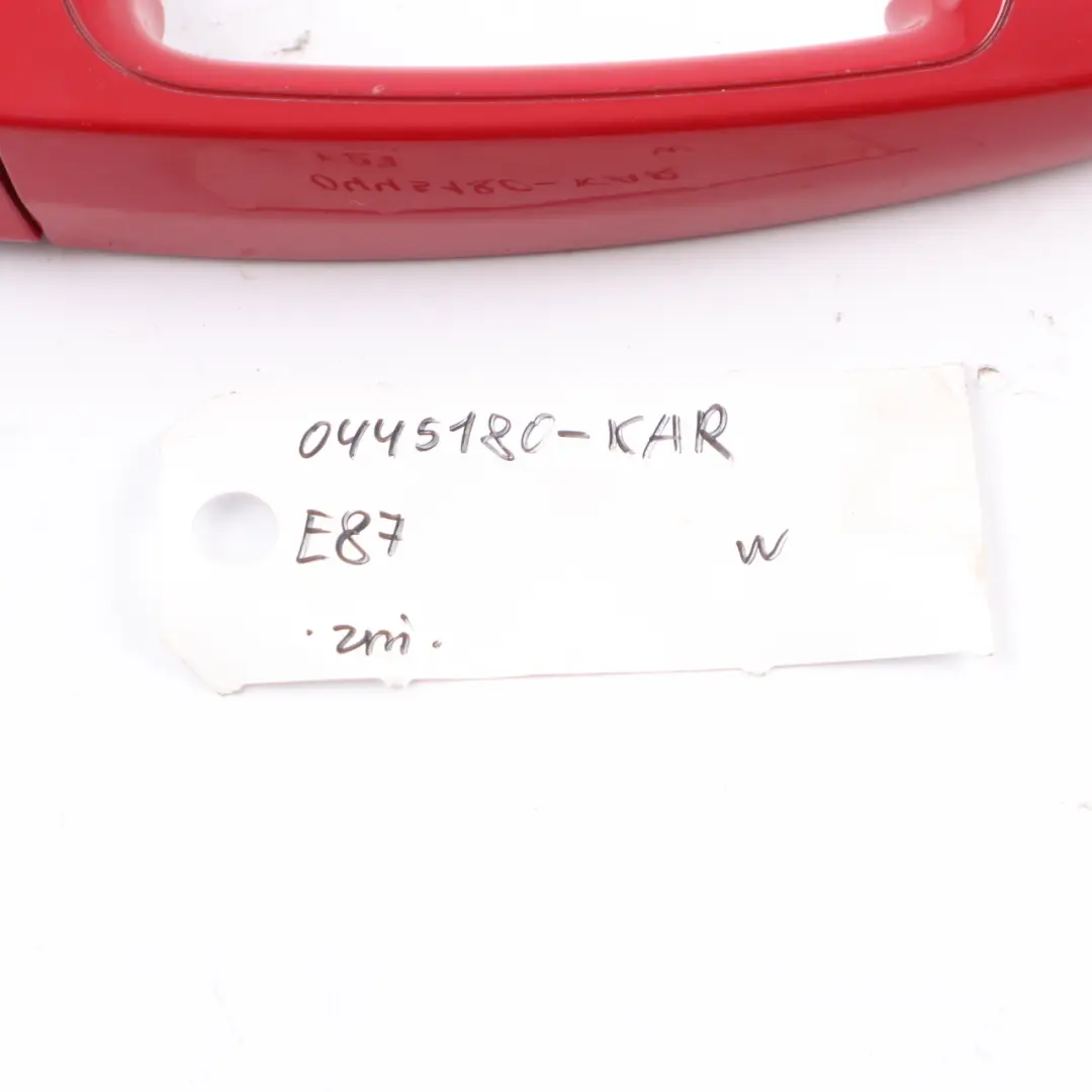 Door Handle BMW E87 E90 Grab Outside Rear Right O/S Karmesinrot Crimson Red A61 to with Part number 0445182 Door Handle BMW E87 E90 Grab Outside Rear Right O/S Karmesinrot Crimson Red A61 - SKU 0445182-KAR - Part number 0445182