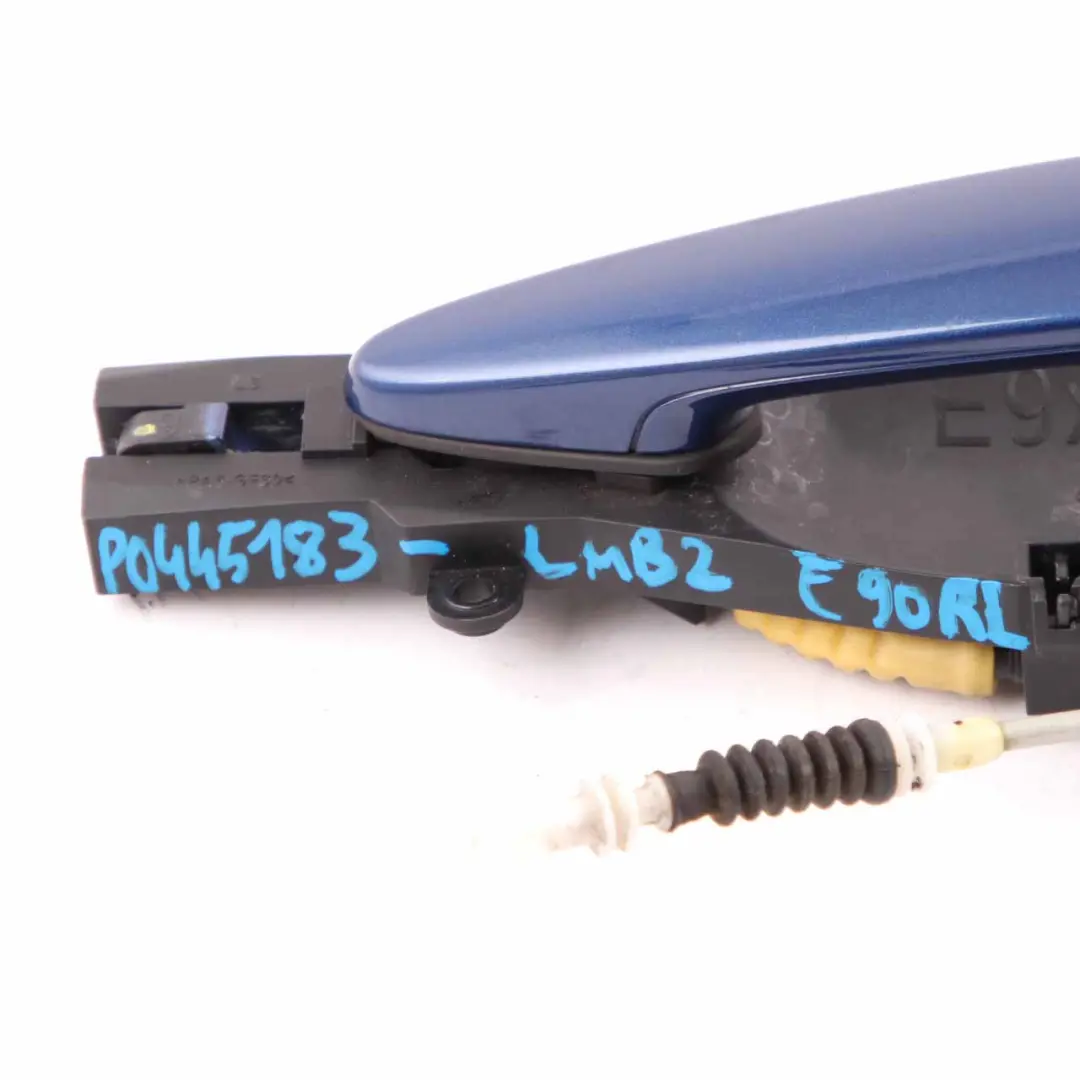 Grab Handle Rear Left Door N/S Base Le Mans Blau Blue Metallic 381 to BMW E90 E91 with Part number 51227060299 BMW E90 E91 Grab Handle Rear Left Door N/S Base Le Mans Blau Blue Metallic 381 - SKU 0445183-LMB2 - Part number 51227060299