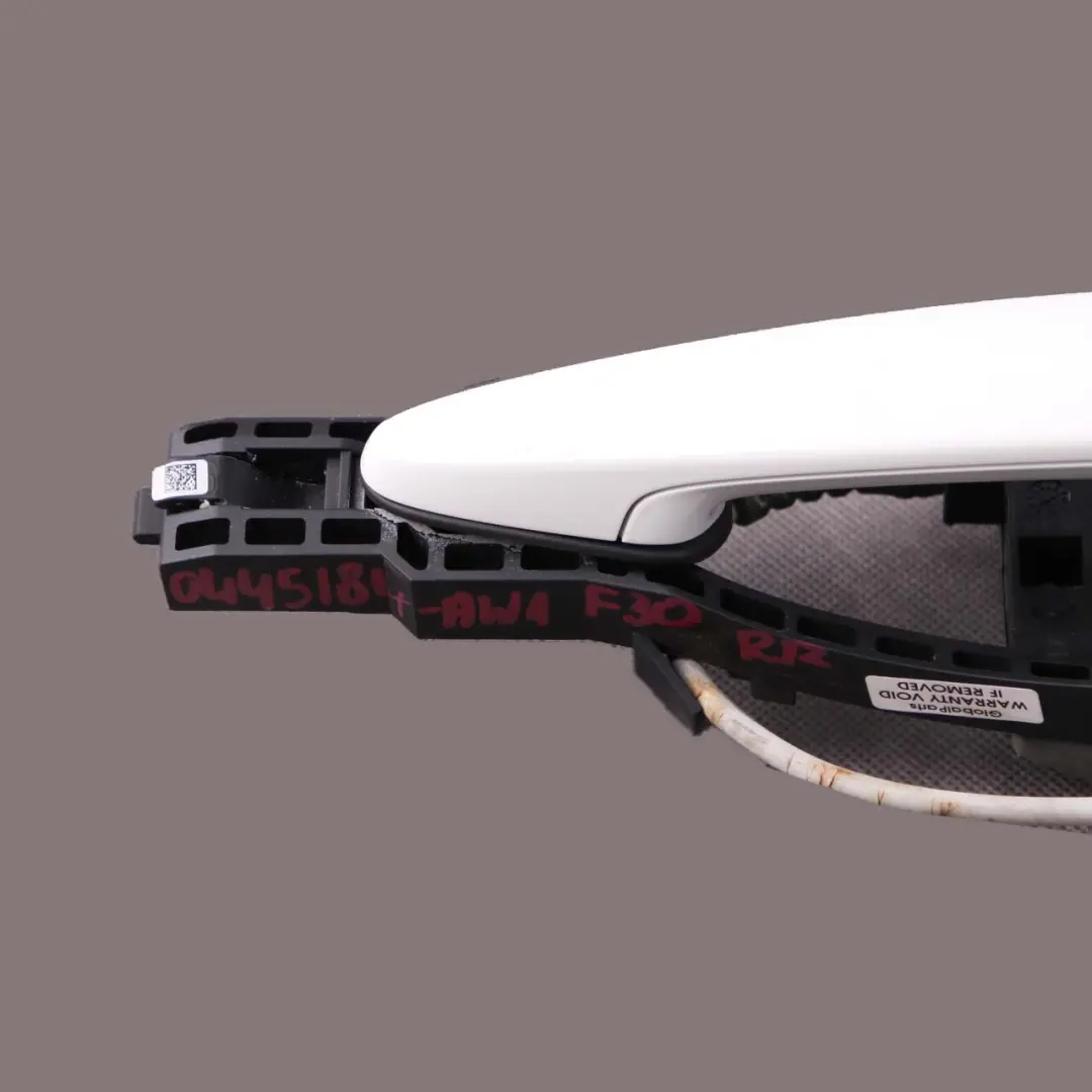 Outside Door Handle Rear Right O/S Alpinweiss Alpine White to BMW 3 Series F30 F31 with Part number 0445184 BMW 3 Series F30 F31 Outside Door Handle Rear Right O/S Alpinweiss Alpine White - SKU 0445184-AW1 - Part number 0445184