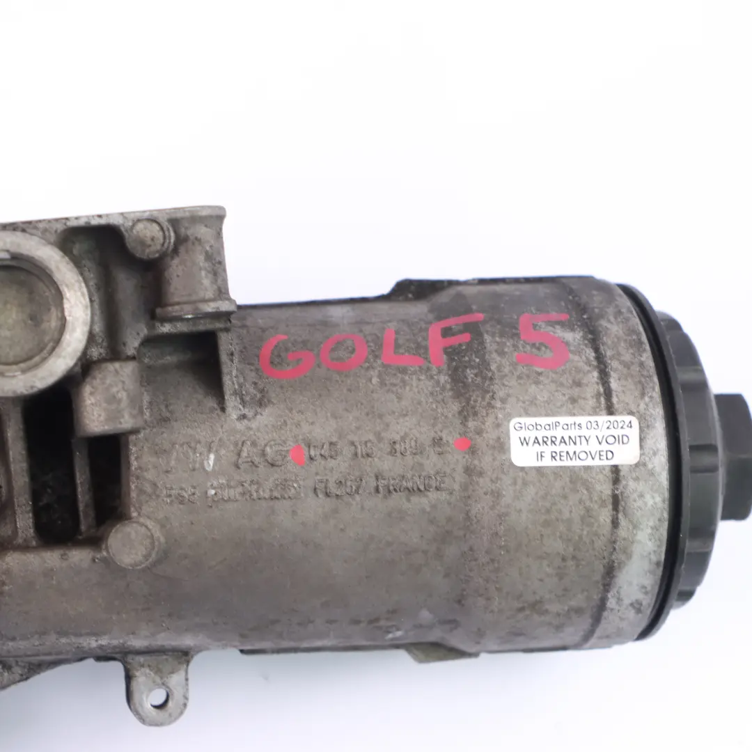 VW Golf MK5 Audi A3 8P Tdi filtro olio alloggiamento radiatore olio - SKU 045115389E - Numero di parte 045115389E