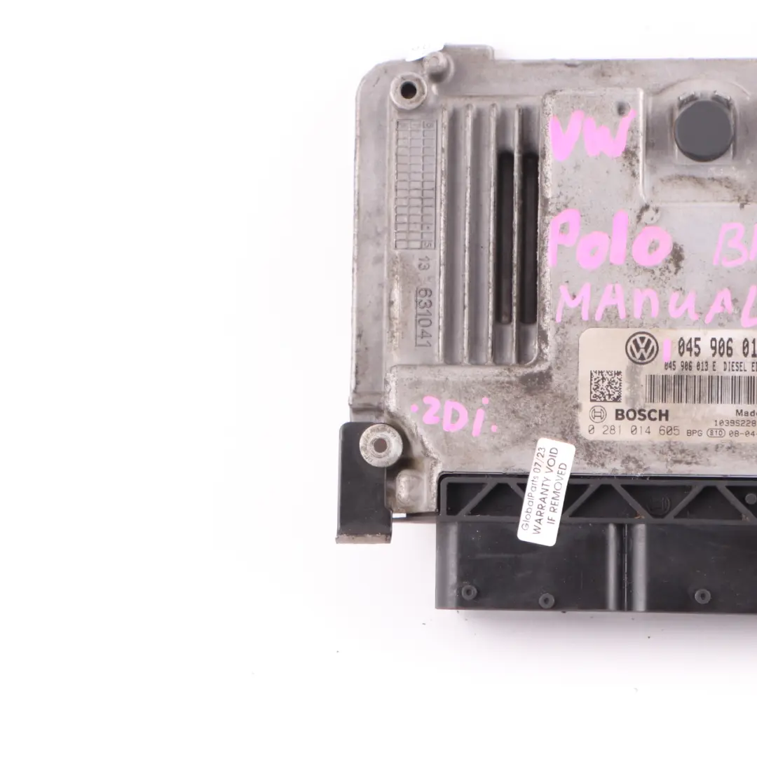 VW Polo 9N BMS 1.4 TDI Diesel Blue Motion Engine Control ECU Manual - SKU 045906013S - Part number 045906013S