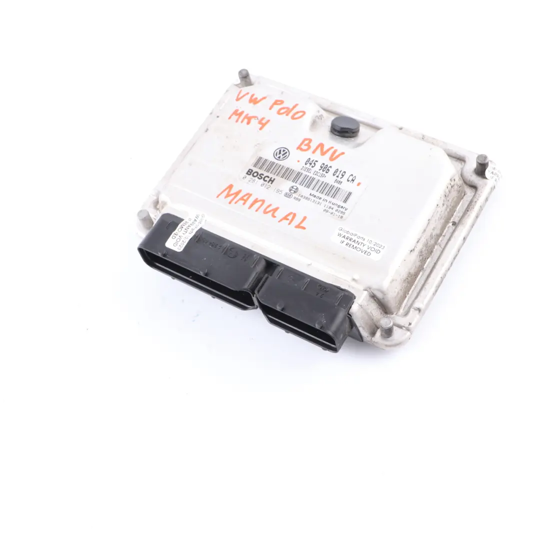 VW Polo 9N 1.4 TDI BNV Diesel Engine Control ECU Manual Siemens - SKU 045906019CA - Part number 045906019CA