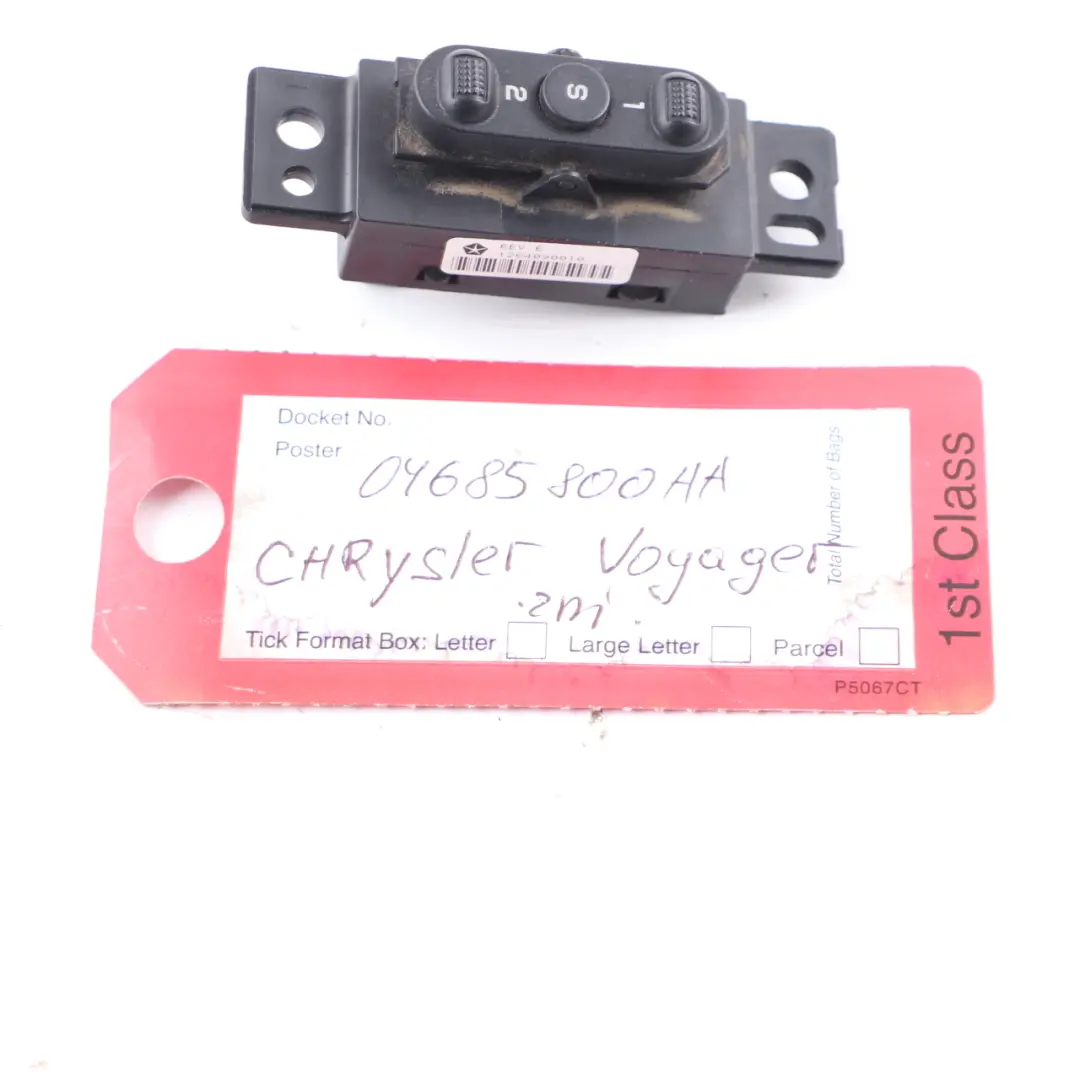 Memory Switch Control Panel Unit to Chrysler Grand Voyager Seat with Part number 04685800AA Chrysler Grand Voyager Seat Memory Switch Control Panel Unit - SKU 04685800AA - Part number 04685800AA