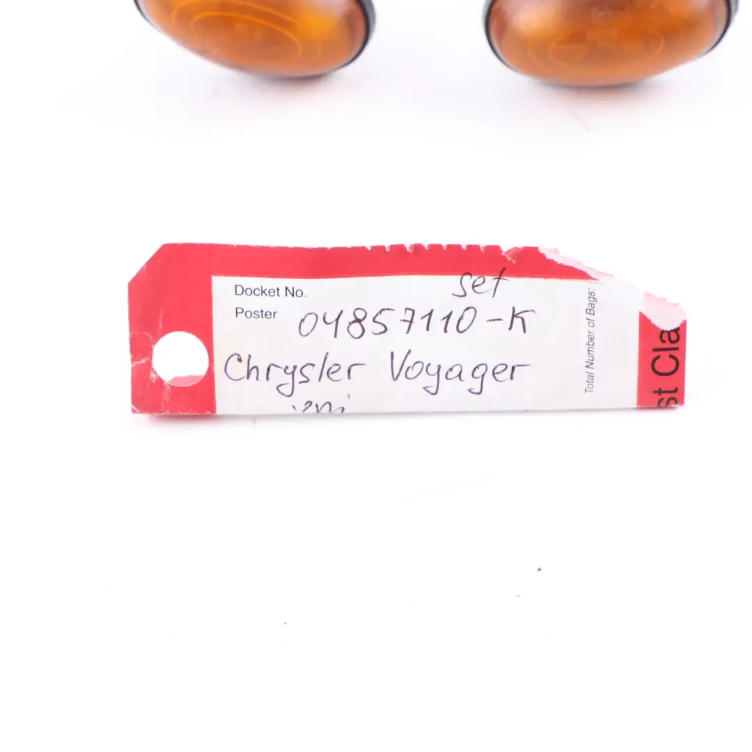 Fender Side Panel Turn Indicator Light Left Right N/O/S Set to Chrysler Voyager with Part number 04857110K Chrysler Voyager Fender Side Panel Turn Indicator Light Left Right N/O/S Set - SKU 04857110K - Part number 04857110K