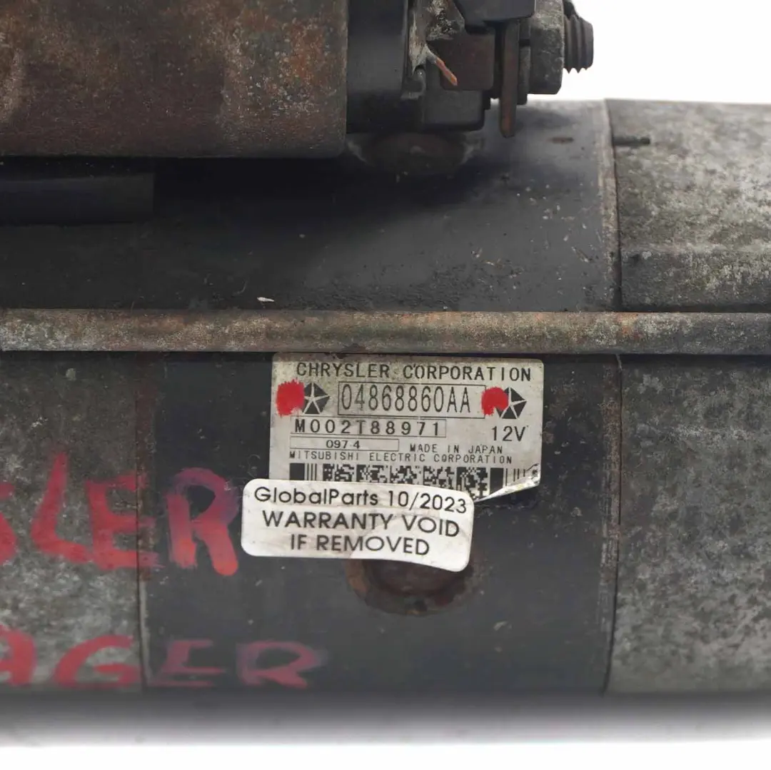 arranque para Chrysler Grand Voyager Motor Diesel 2.8 CRD Motor de con número de pieza 04868860AA Chrysler Grand Voyager Motor Diesel 2.8 CRD Motor de arranque - SKU 04868860AA - Número de pieza 04868860AA