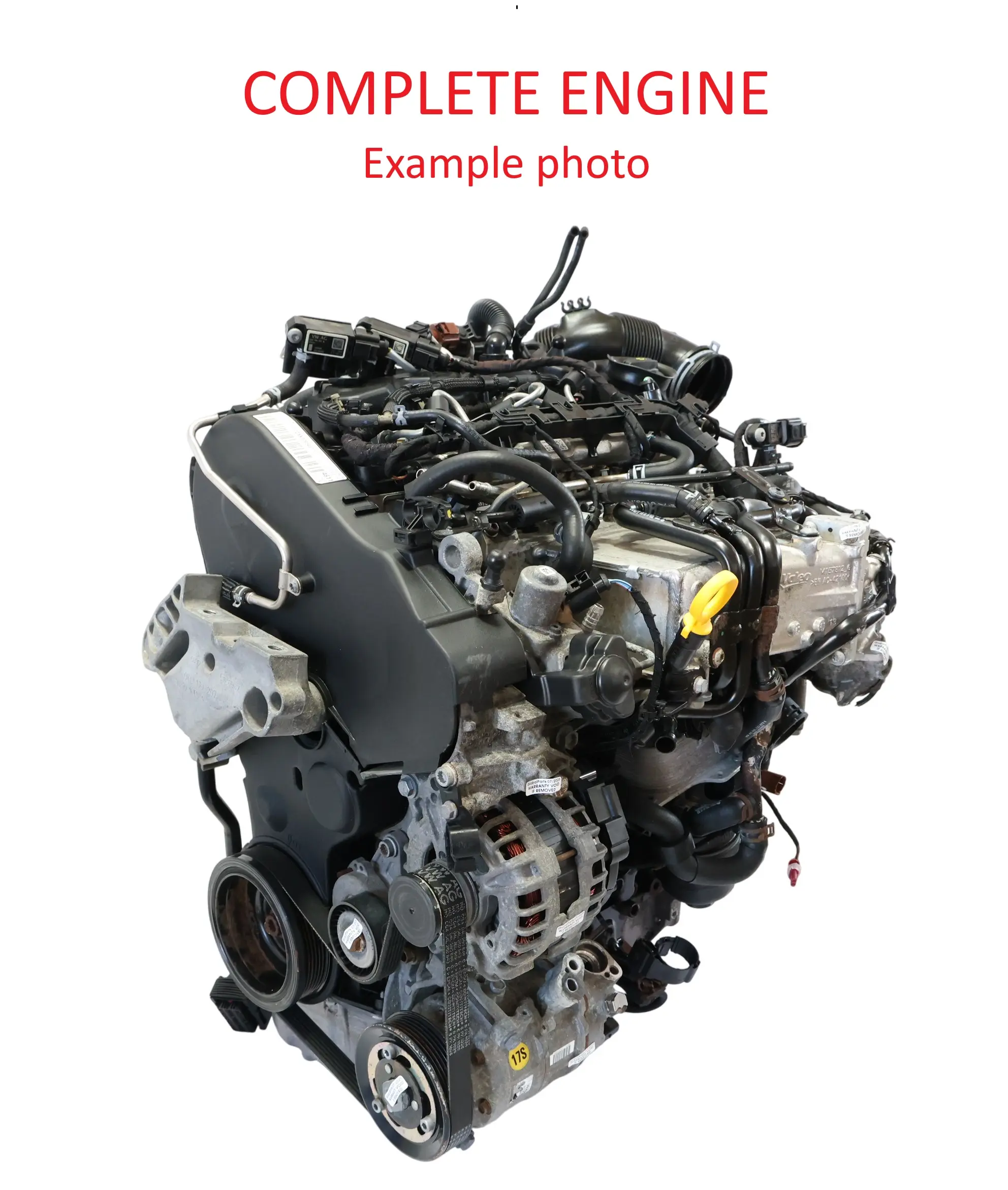 VW Volkswagen Golf Mk7 Audi A3 8V Motor Desnudo 1.6 TDI 110HP CXXB 159k GARANTÍA