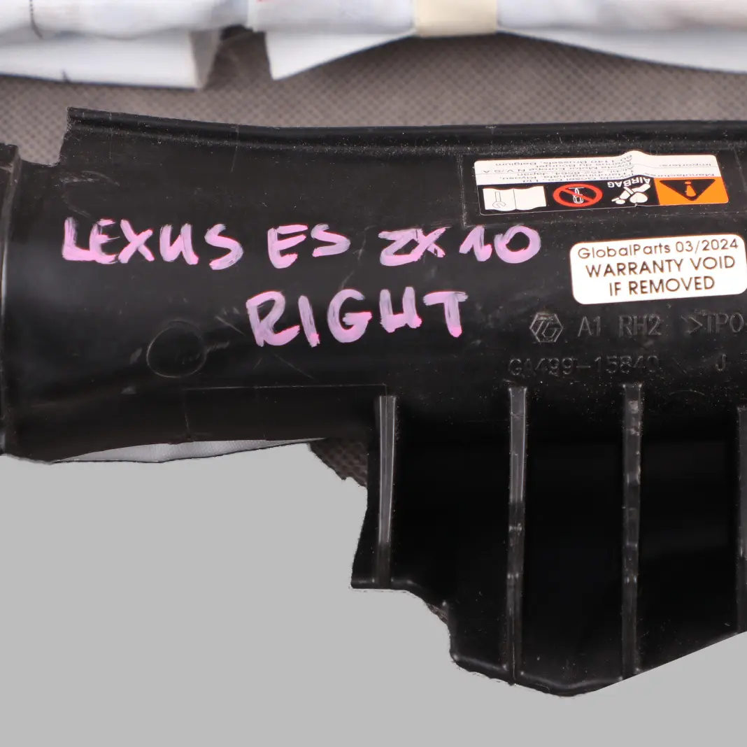 Lexus ES ZX10 Head Air Module Roof Curtain Right O/S - SKU 0589P1000194 - Part number 0589P1000194